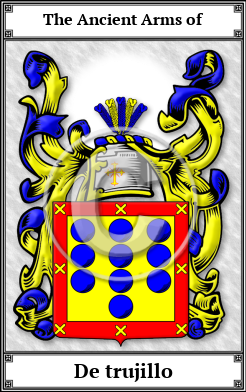 De trujillo Family Crest Download (JPG)  Book Plated - 150 DPI